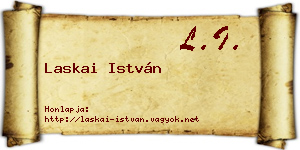 Laskai István névjegykártya